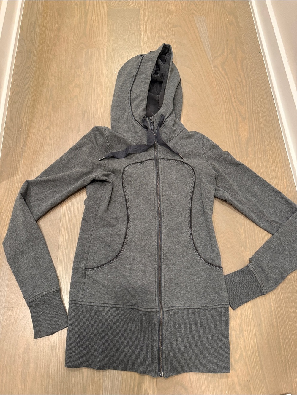 lululemon athletica Gray Full-Zip Hooded Sweatshirt